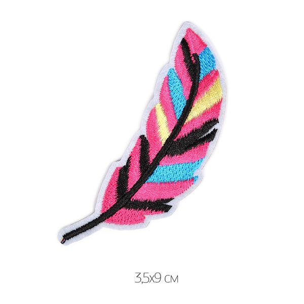 Термоаппликация TBY.2247 Перо 3,5х9 см, уп.10 шт