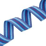 Лента (тесьма) жаккардовая 30.0 мм / 25±1 метров, х/б рис. 9870, синий/красный/белый, С3881Г17