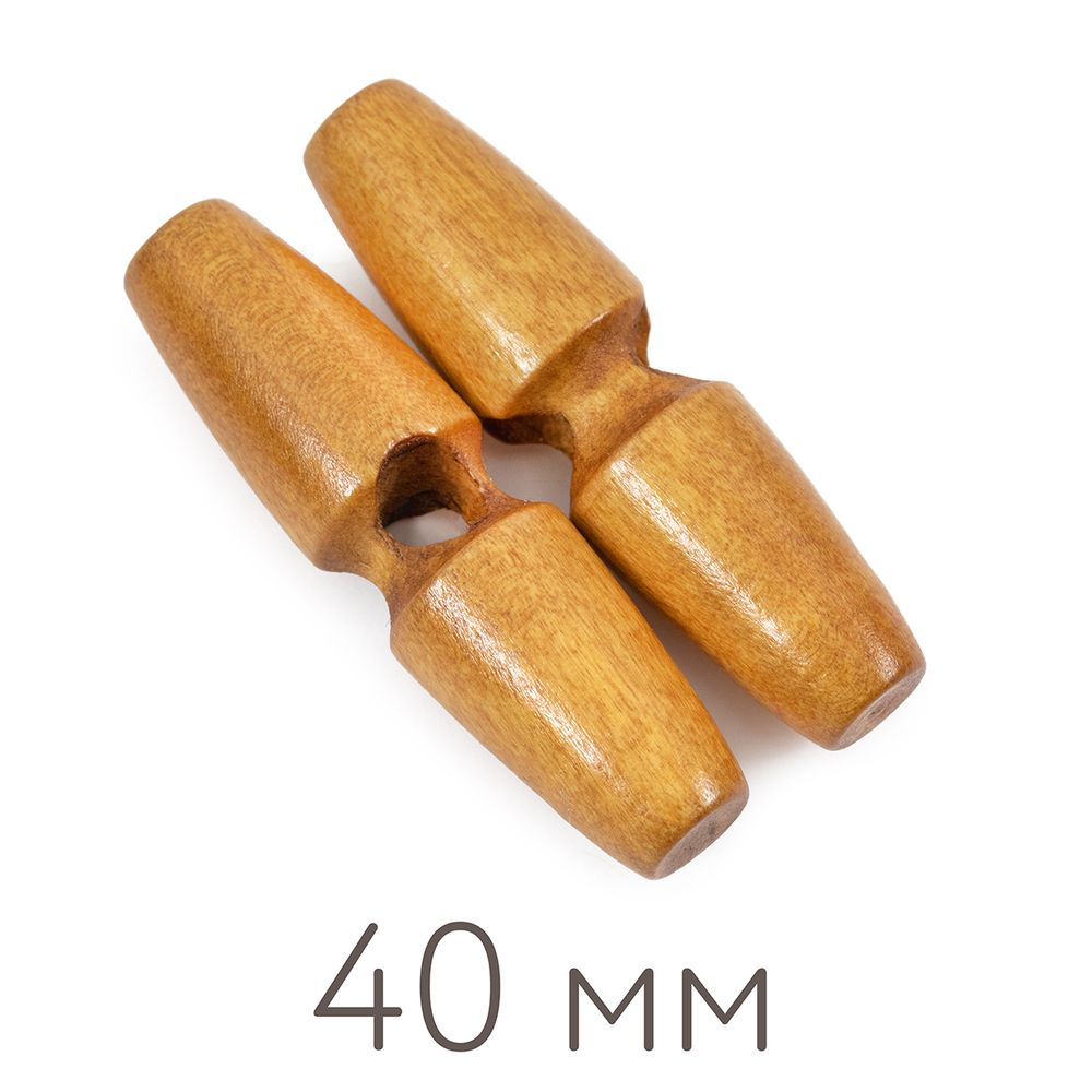 Пуговицы деревянные 40 мм, 24 шт, дерево, №287 терракотовый, Blitz DRN 0121