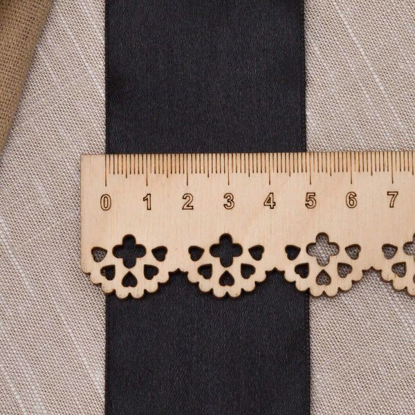 Лента атласная 1-сторонняя 50.0 мм / 22.86±1 метров, аналог 7730446, 39 черный, DDZ2401, Globus