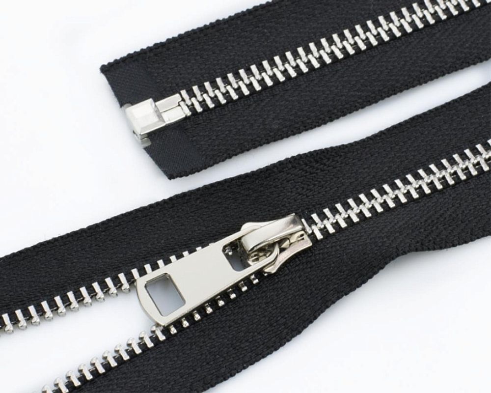 Молния металл Т5 (5 мм) 1 зам., разъем., 60 см, СТ никель, D580 черный, MaxZipper Premium, 1 шт /TOS/