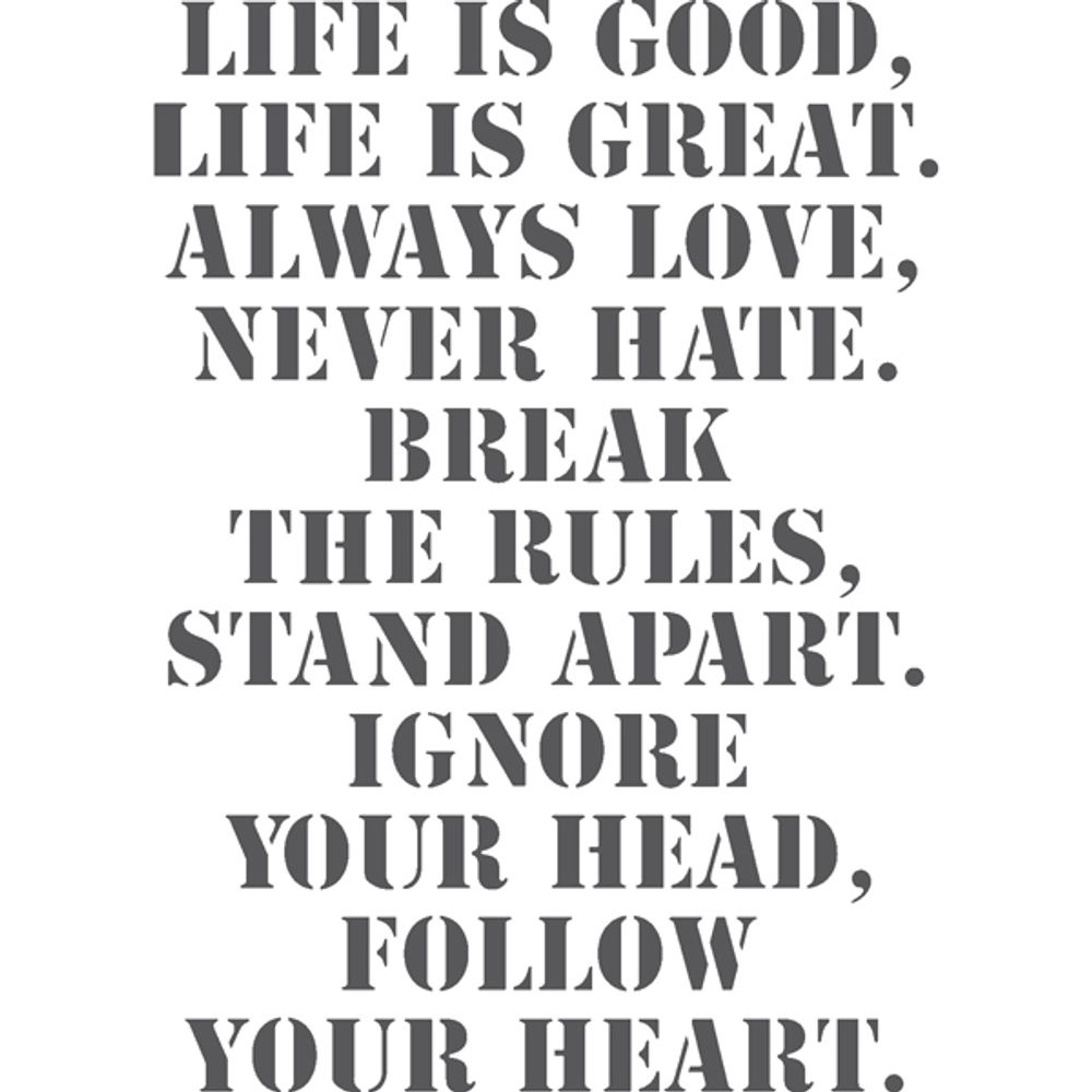 Трафарет Life is…, Stamperia /TOS/