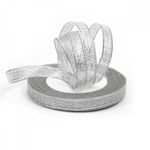 Лента металлизированная 12.0 мм / 22.85±1 метра, цв. серебро Magic4Hobby