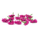 Цветы искусственные декоративные 2см (12 штук) (пурпурный)