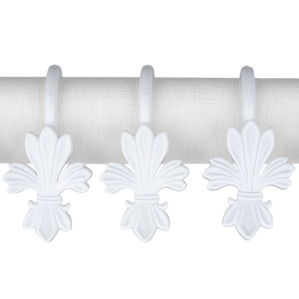 Крючки шторные для карниза навесные ⌀6 мм, 10 шт, 03 белый, Sofi H10