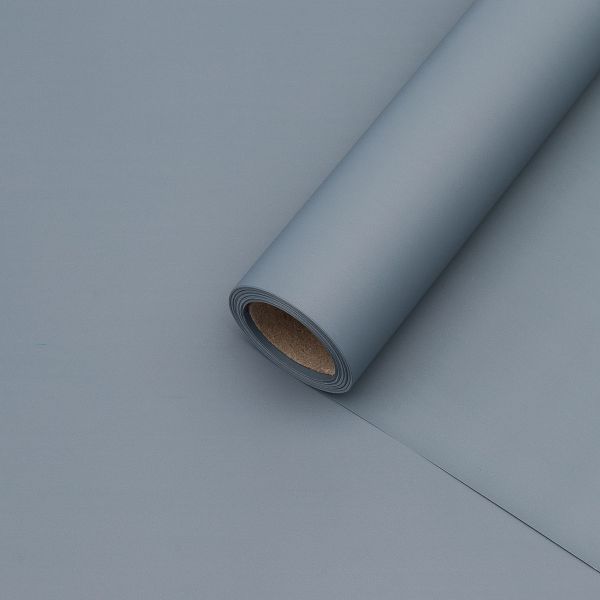 Пленка упаковочная однотонная для цветов и подарков, 65 мкр, 58см / 10м ± 5% (VH2542 темно-серый)