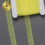Кружево отделочное в стиле "трикотаж" 12 мм 150-2 цв.211 желтый, уп.27,4м