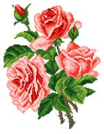 Набор для вышивания нитками Матренин Посад, Розы 28х37 см