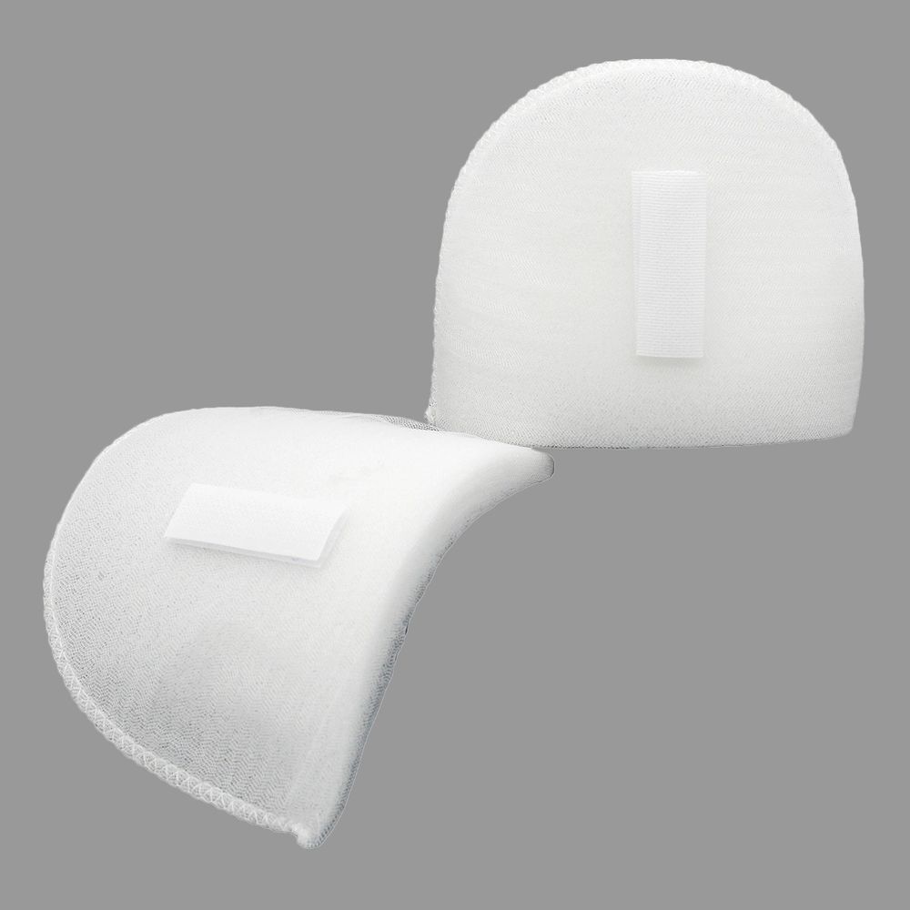 Плечевые накладки (подплечники) втачные на липучке 100х150х14 мм, Hobby&Pro, белый, ВК-14/А, 1 пара