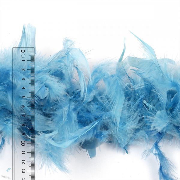 Боа из перьев 2 метра, FBY-50-0340 цв.голубой