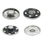 Кнопка пришивная металл ⌀21.0 мм, никель / черный, 10 шт, КПР6