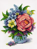 Алмазная (кристальная) мозаика Фрея, на подрамнике Весенний букет, 30х40 см