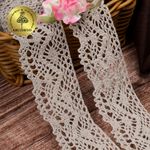 Кружево вязаное (тесьма) 45 мм / 10 метров, цв.22 серый лен, Kruzhevo