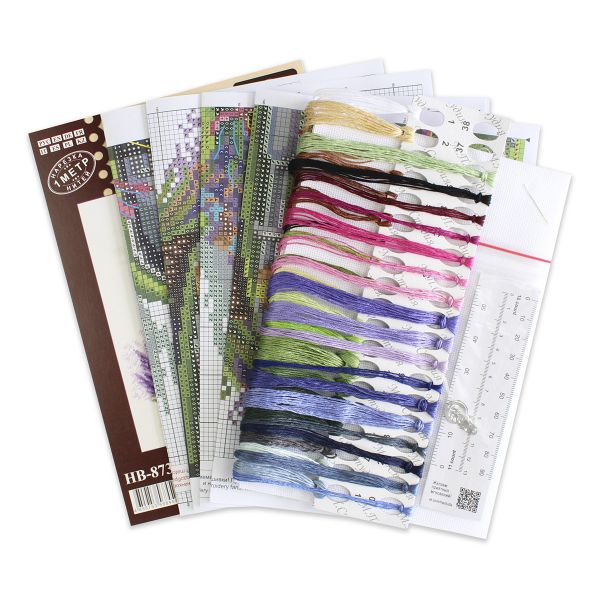 Набор для вышивания нитками МП Студия НВ-873, По цветущим полям, 27х24 см