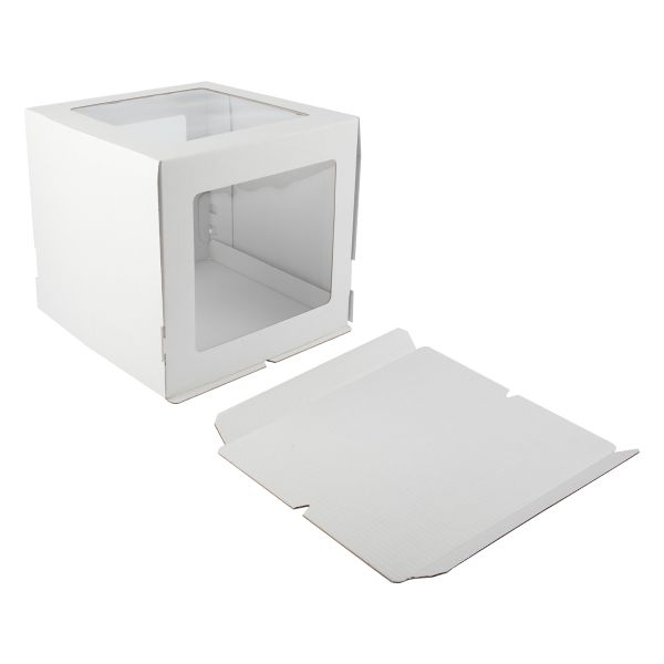 Кондитерская коробка для торта С 3 ОКНАМИ, 30.5х30.5х29 см, S-Chief, BFC-048