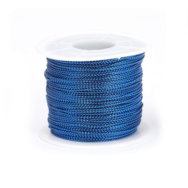 Шнур металлизированный ⌀1.0 мм / 100 метров, синий