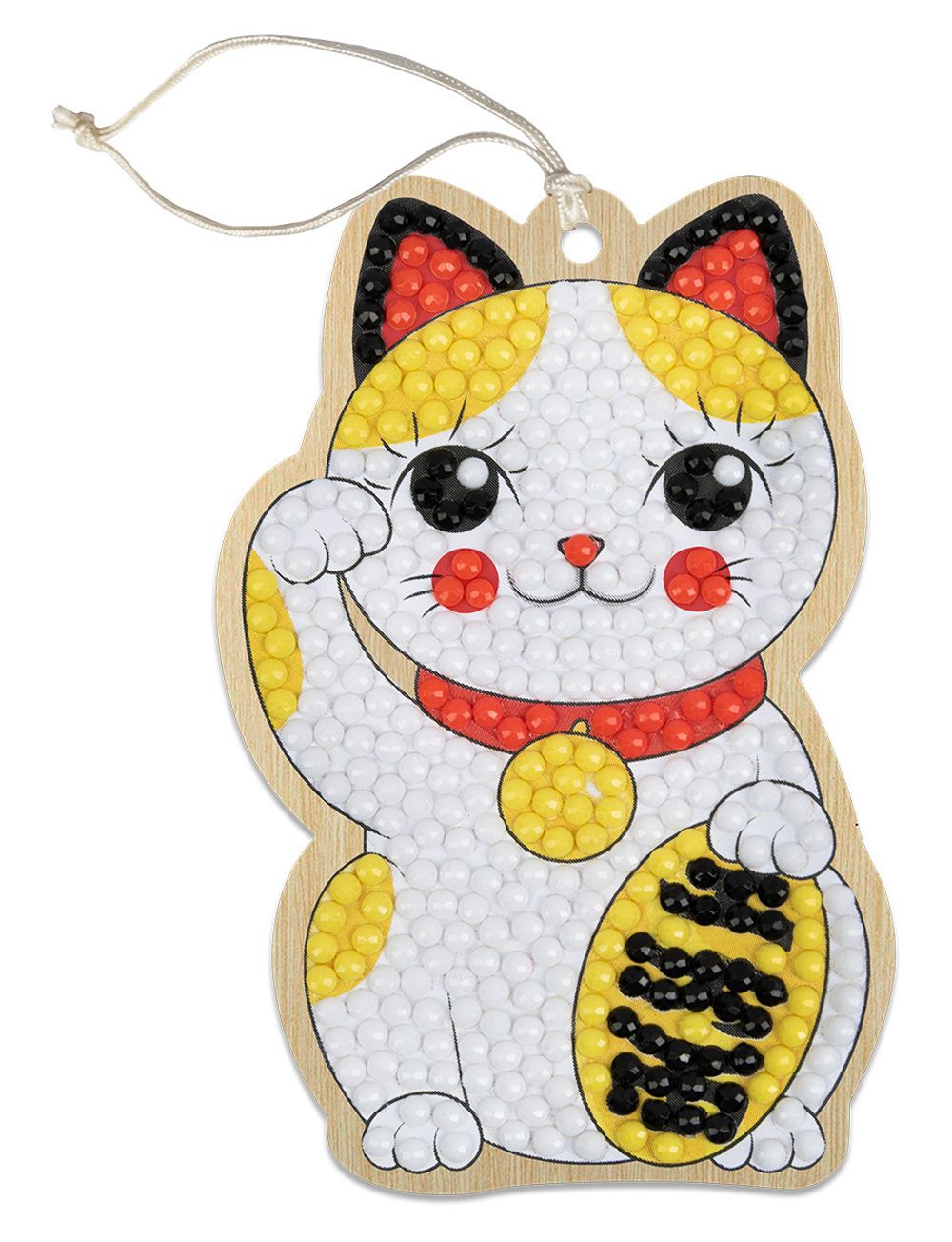 Алмазная (кристальная) мозаика Фрея, подвеска Манэки-нэко, 6х9 см