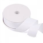 Лента репсовая (в рубчик) 50.0 мм, цв. 029 белый, уп.91.4м