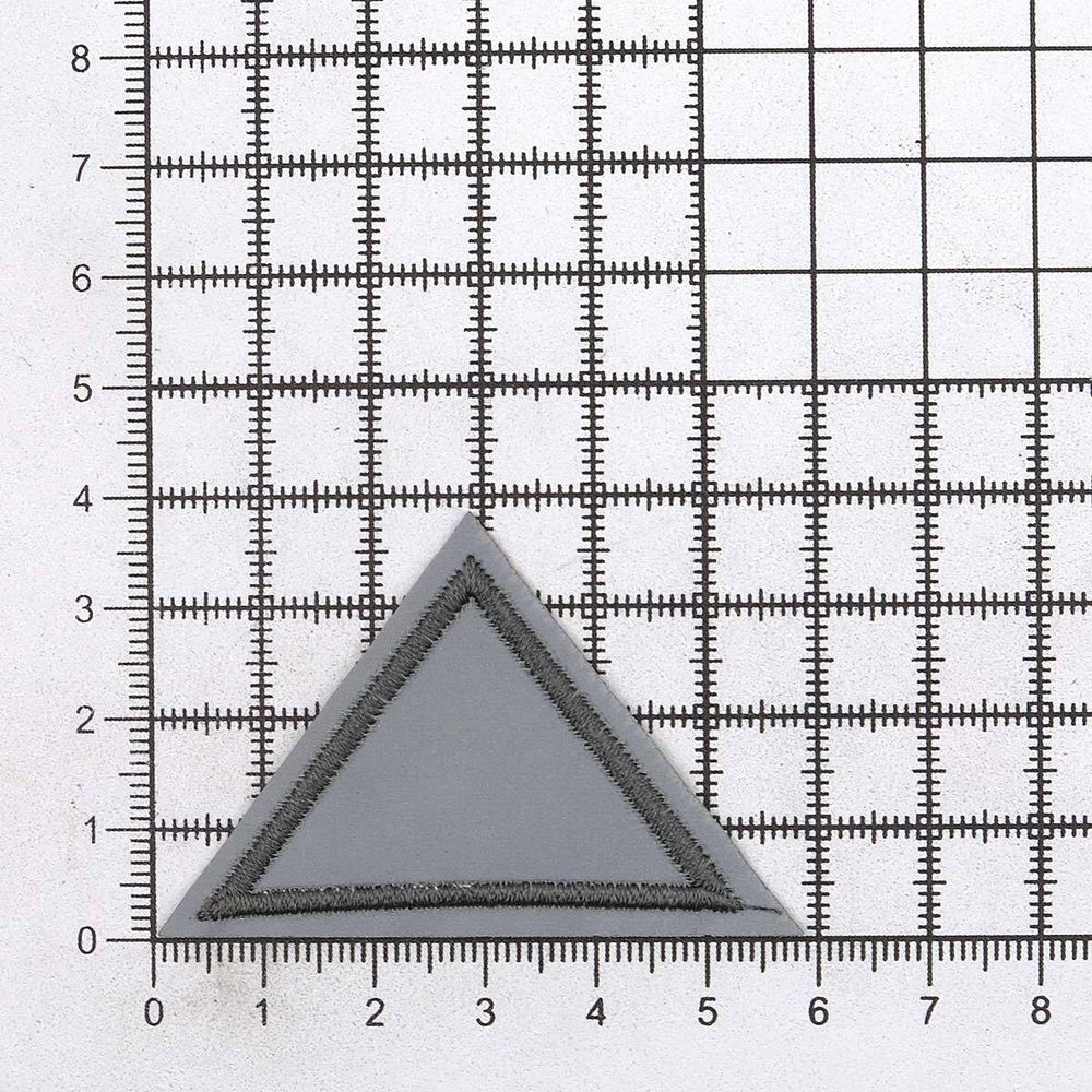 Термоаппликация светоотражающая Треугольник, 55х35 мм, LA427, 3 шт