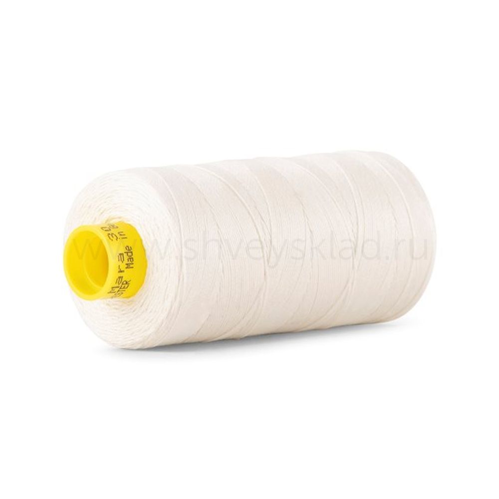 Нить отделочная Gutermann Mara 30/2, 300 м, 702404, 001 молочный, 1 катушка