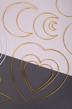 Каркас для рукоделия сердце (заготовка) сталь металл, под золото, Gamma RKH-030