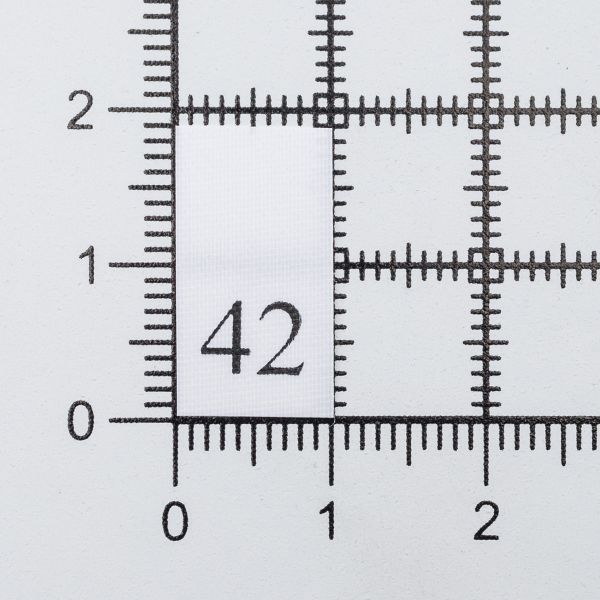 Этикетка-размерник, белый, 10х20 мм, 100 шт, 42