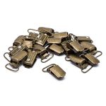Клипса для подтяжек полоса 20.0 мм, сталь (антик), 20 шт