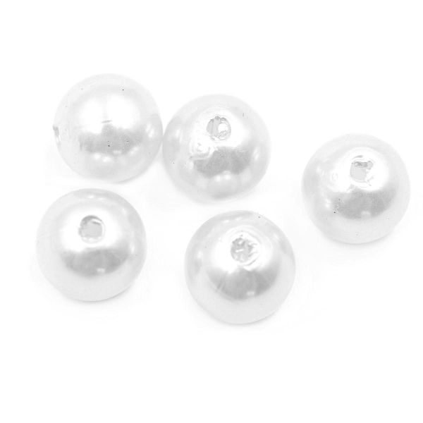 Бусины пластик (жемчуг) ⌀10 мм, 25 г, Astra&Craft, 001 NL белый