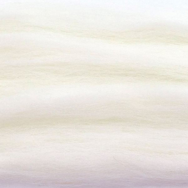 Шерсть для валяния полутонкая 100%, 100 г, цв.01 белый