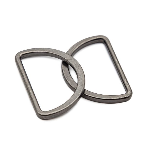 Полукольцо литое металл внутр. 30 мм (внешн. 35х23 мм), 2 шт, Hobby&Pro, чер.никель