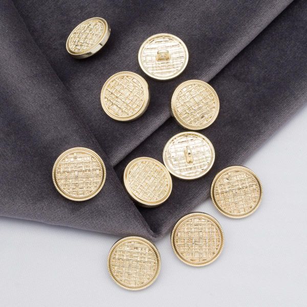 Пуговицы на ножке 28L=18 мм, металл, Gold (золотой), 10 шт, MP06