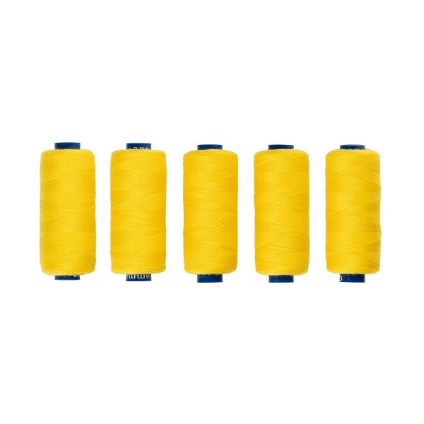 Нитки швейные бытовые Gamma 40/2, 365 м / 5 кат, 385 ярко-желтый