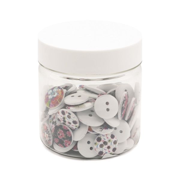 Украшения декоративные пуговицы деревянные Цветы №8, 15-18 мм, 100 шт