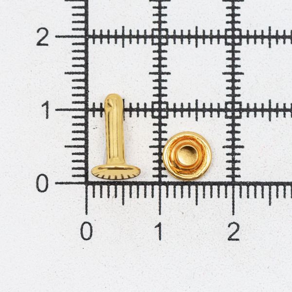 Хольнитены сумочные ⌀7 мм, h=9 мм, двухсторонние, BIG, золото, 100 шт