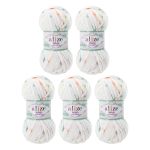 Пряжа Alize (Ализе) Mini Colors серия Бархат (Velluto) / уп.5 мот. по 100 г, 68м, 8107 принт