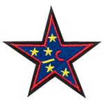 Термоаппликация "Синяя звезда", 6.9х6.3см