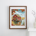 Набор для вышивания нитками LetiStitch L8220, Ранняя осень 21х26см