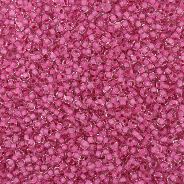 Бисер Preciosa 10/0 (2.3 мм), 500 г, прозрачный с цветным центром, круг.отв., (38325) 331-19001-10/0