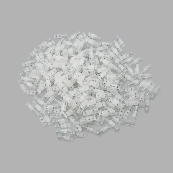 Фиксатор (зажим) для шнура пластик 2 отв., ⌀4.4 мм, 24х8 мм, цилиндр, прозрачный, 200 шт