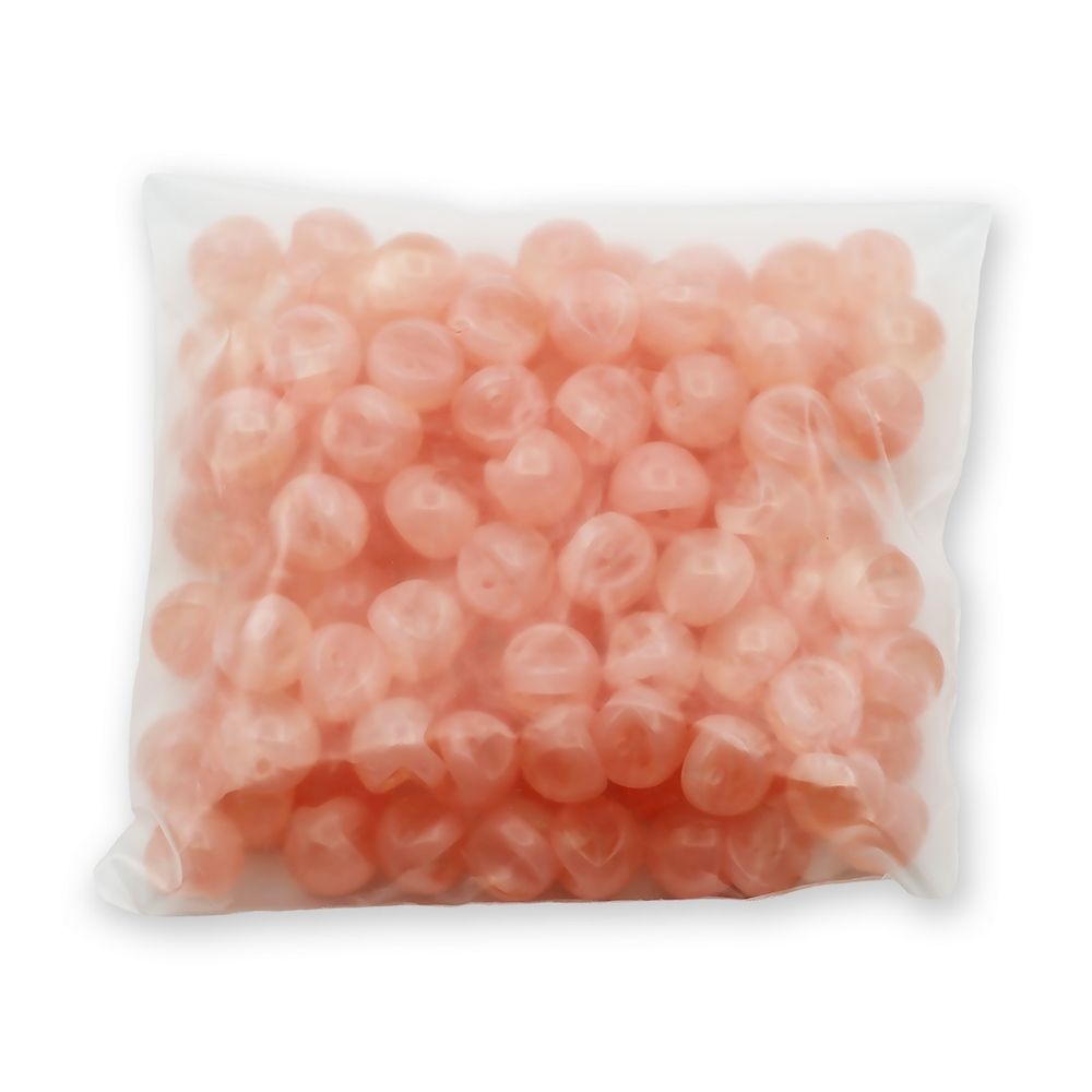 Пуговицы на ножке под камень из смолы 11мм (розовый кварц), 100 шт