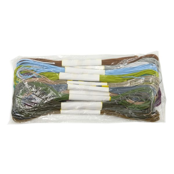 Резинка шляпная (шнур эластичный) ⌀1.5 мм / 5.5 метров, 0370-0301, ассорти, 14 шт