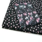 Ткань для рукоделия в наборе х/б с лентой 48х50см+1,5м (25693/25298 черный) 29489