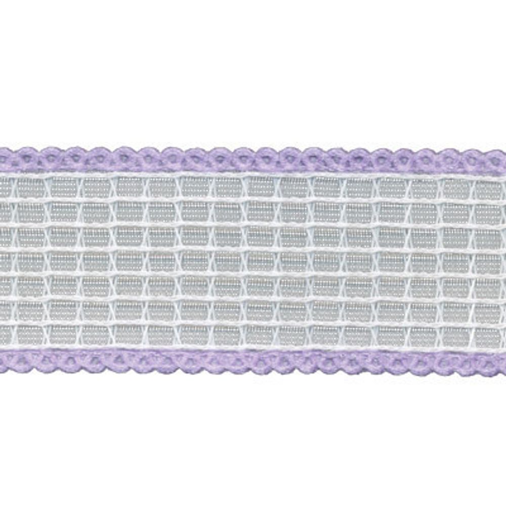 Лента декоративная 24.0 мм / 5 шт по 3 метра, бело-сиреневый, WD-44 Gamma