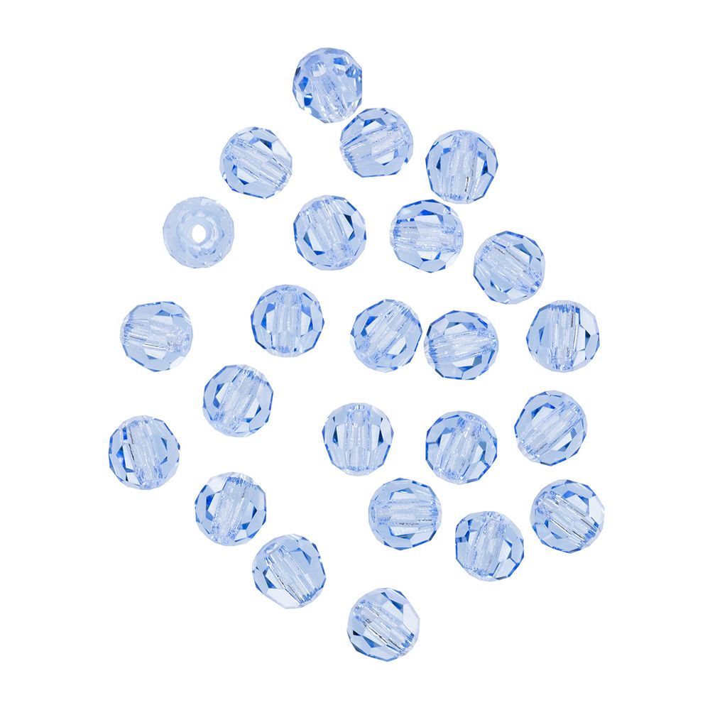 Бусины стекло ⌀4 мм, 24 шт, пурпурно-голубой/lt.sapphire, Preciosa 451-19-602