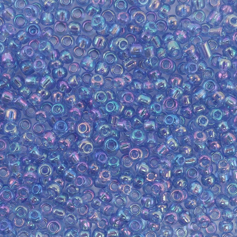 Бисер Astra&Craft 11/0 (2.1 мм), 200 г (10х20 г), цв. 166 св. синий/прозрачный, радужный