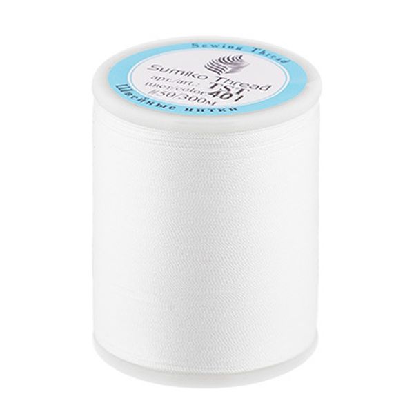 Нитки для трикотажных тканей SumikoThread 300 м, (328 ярд), 401 белый