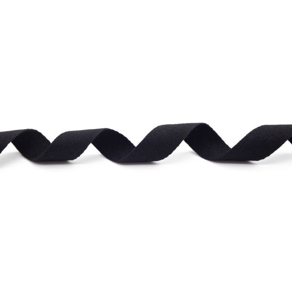 Тесьма (лента) киперная п/э+виск. 22 мм / 50 метров, 07-1019 (10 черный)