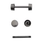 Шпилька для сумки металл L-20мм/10мм с таблеткой ⌀10мм, черный никель ГР, 66789, 10 шт