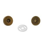 Кнопка магнитная металл ⌀14.0 мм, латунь, 20 шт