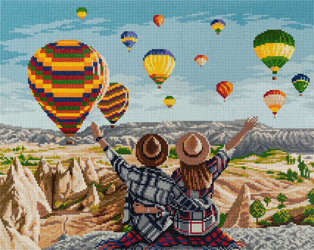 Алмазная (кристальная) мозаика Фрея ALPD-214, на подрамнике Каппадокия, 50х40 см